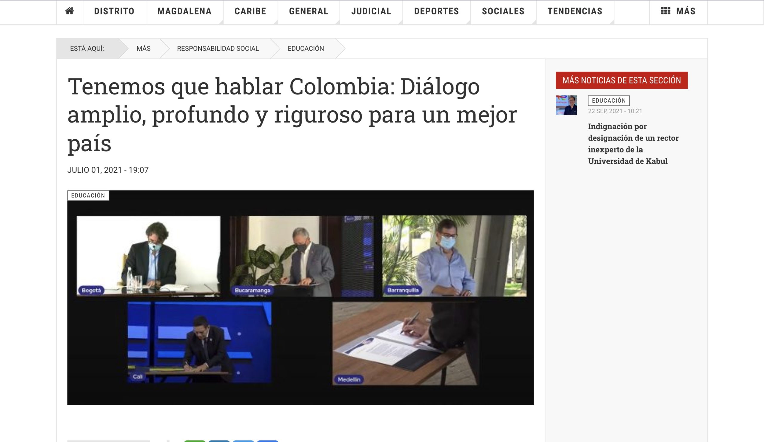 Tenemos que hablar Colombia: Diálogo amplio, profundo y riguroso para un mejor país